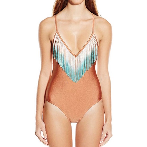 6 Shore Road Other - 6 Shore Road Rum Bar Mint Nude Fringe Swimsuit